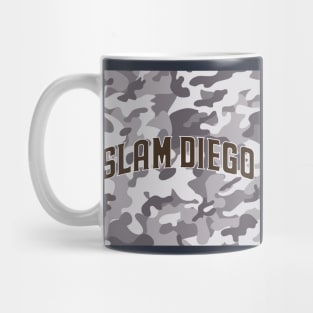 slam diego curve path blue army pattern 2 Mug